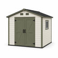 Abri de jardin en plastique avec toit noir 257x255x226 cm