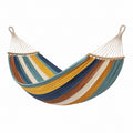 Hamac en coton multicolore à rayures 200x150 cm