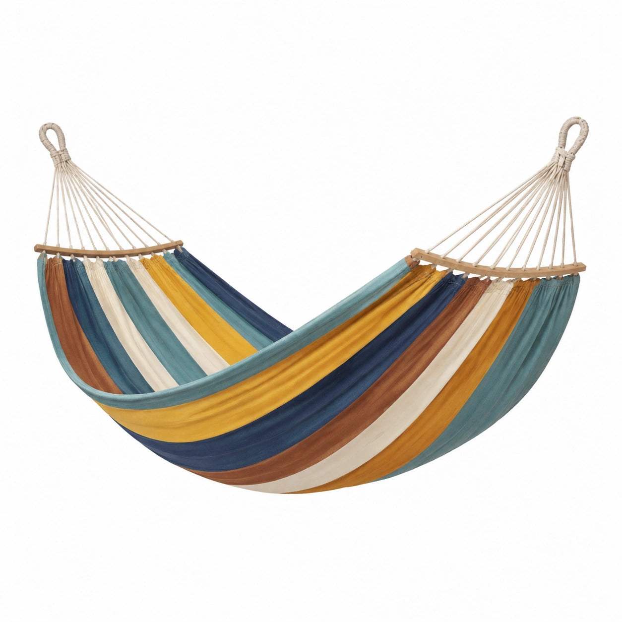 Hamac en coton multicolore à rayures 200x150 cm
