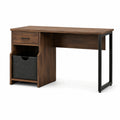 Bureau en bois MDF avec cadre en métal noir et rangement